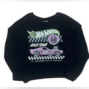 Grayson Social Girls Hot Wheels Graphic Crewneck Sweatshirt with Long Sleeves